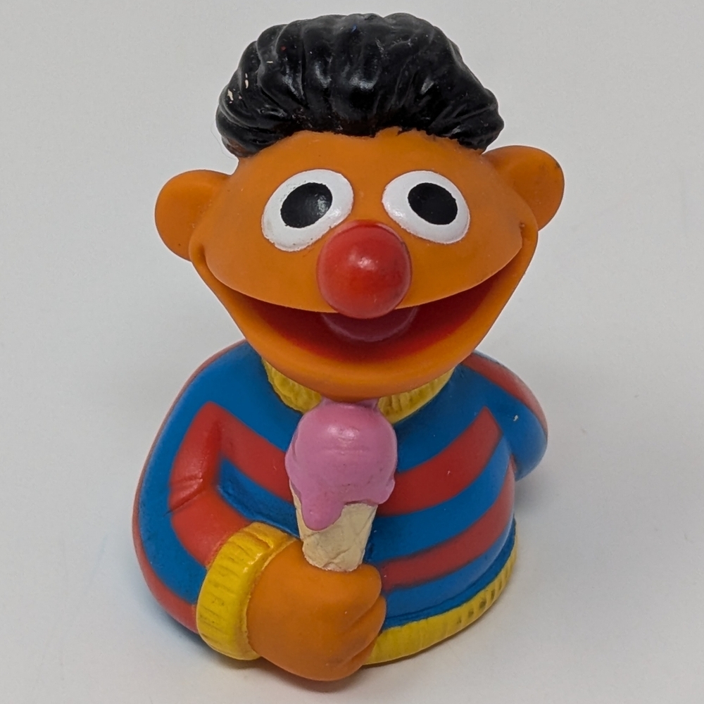 Sesame Street Ernie Finger Puppet Ice Cream Vintage